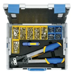 L-BOXX 50B made of plastic with standard equipment for electrical installations