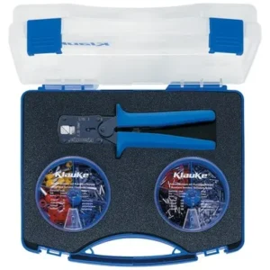 SK 303 S Plastic assortment box with insulated cable end sleeves and crimping tool