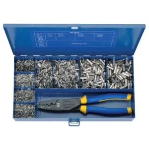 SK 32 B Steel assortment box with cable end-sleeves and crimping tool