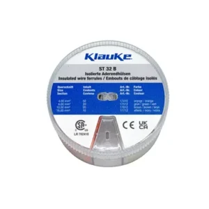 ST 32 B pocket box with insulated Cable end-sleeves 4-16 mm², DIN 46228 Part 4, colour code 2