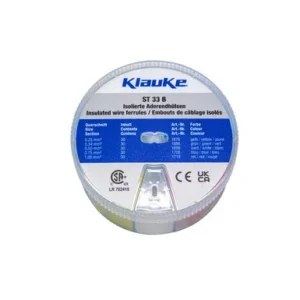 ST 33 B pocket box with insulated Cable end-sleeves 0.25-1 mm², DIN 46228 Part 4 and similar, colour code 2